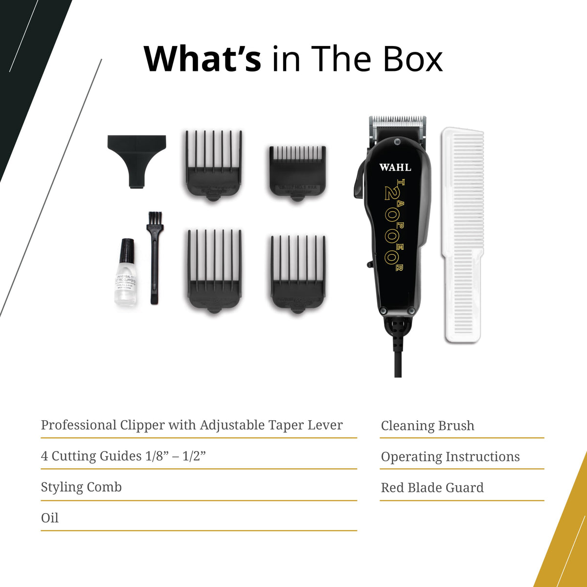 Wahl Professional Taper 2000 power cord extended for uninterrupted use