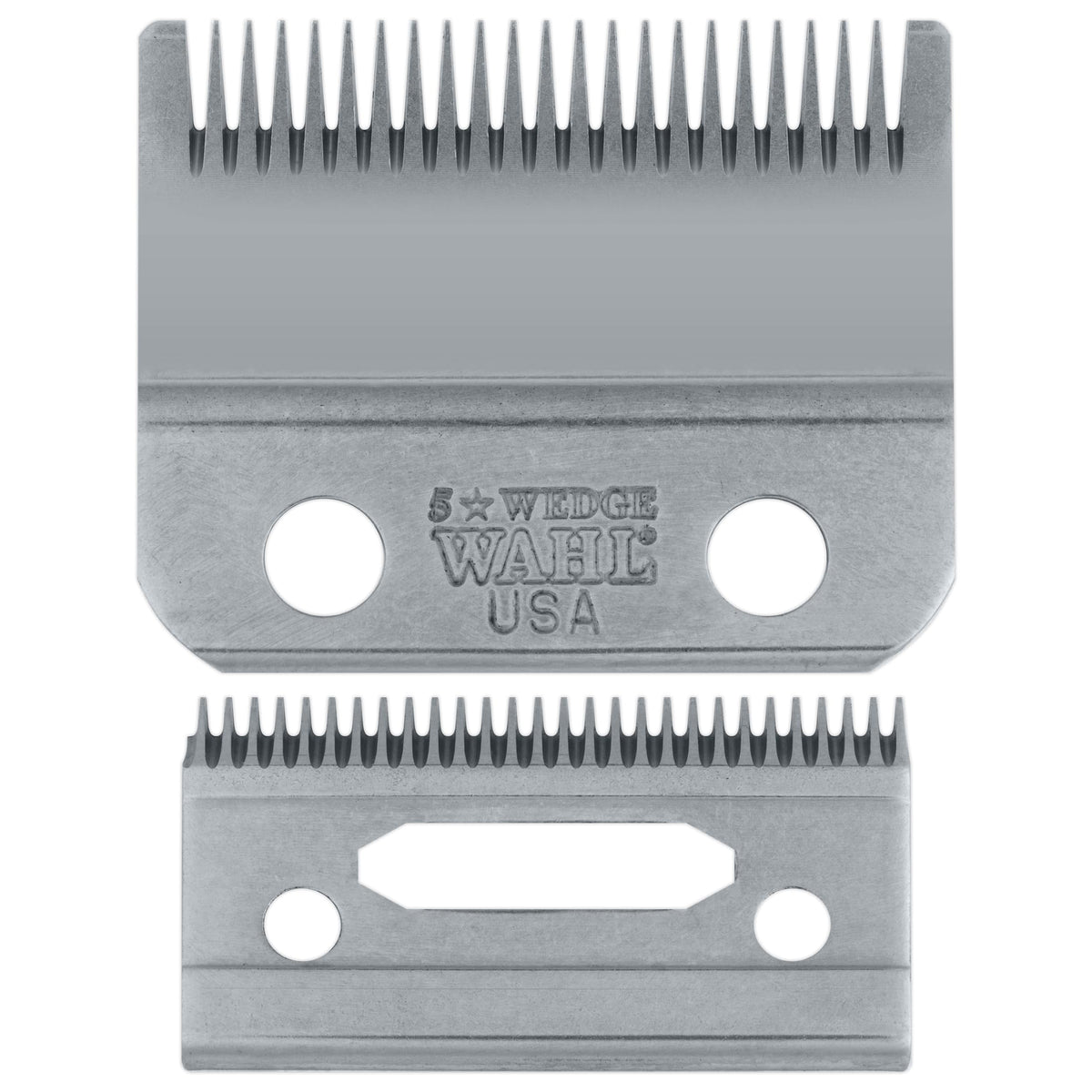 Wahl Professional wedge blade close-up in stainless steel for precise cuts