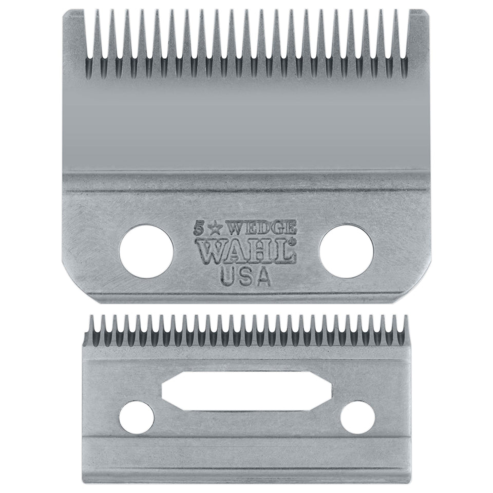 Wahl Professional wedge blade close-up in stainless steel for precise cuts