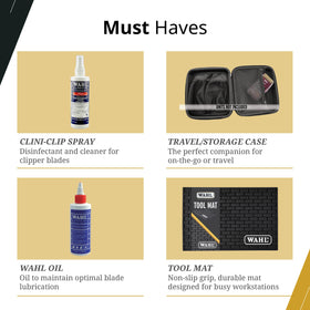 Wahl Professional wedge blade in use by barber for clean lines