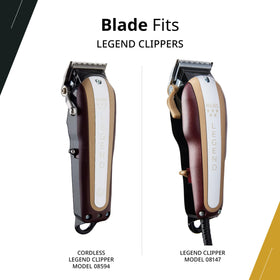 Wahl Professional wedge blade stainless steel texture highlighting durability