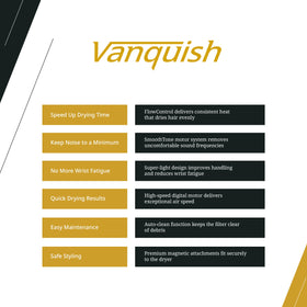 Wahl Vanquish auto-clean keeps the filter clear for steady performance.