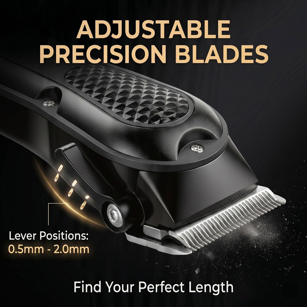 WAIKIL clippers wet-dry versatility for shower or towel-dry styling.