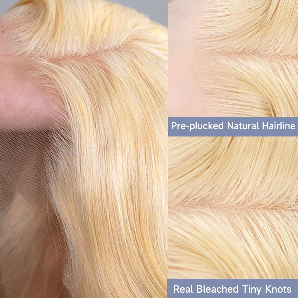 Waimro 13x6 lace front wig HD lace natural part closeup for versatile styling