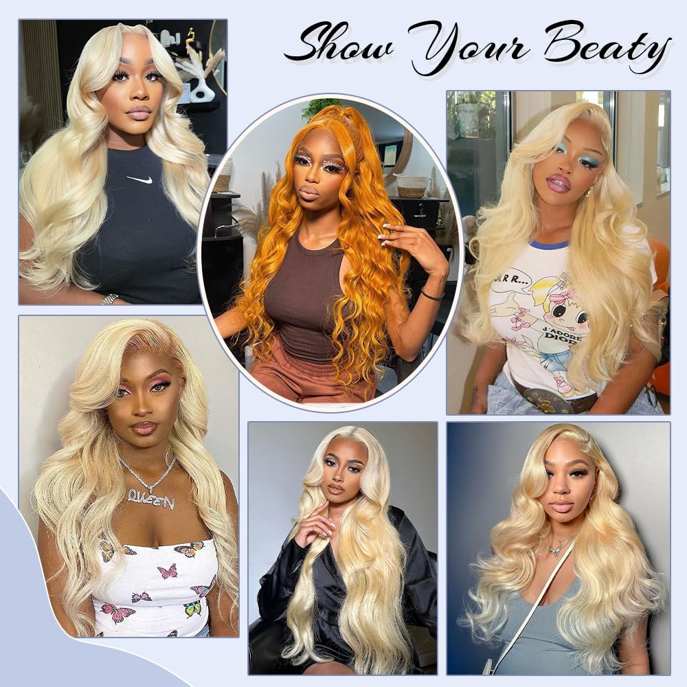 Waimro blonde 613 wig side part style showcasing color blend and shine