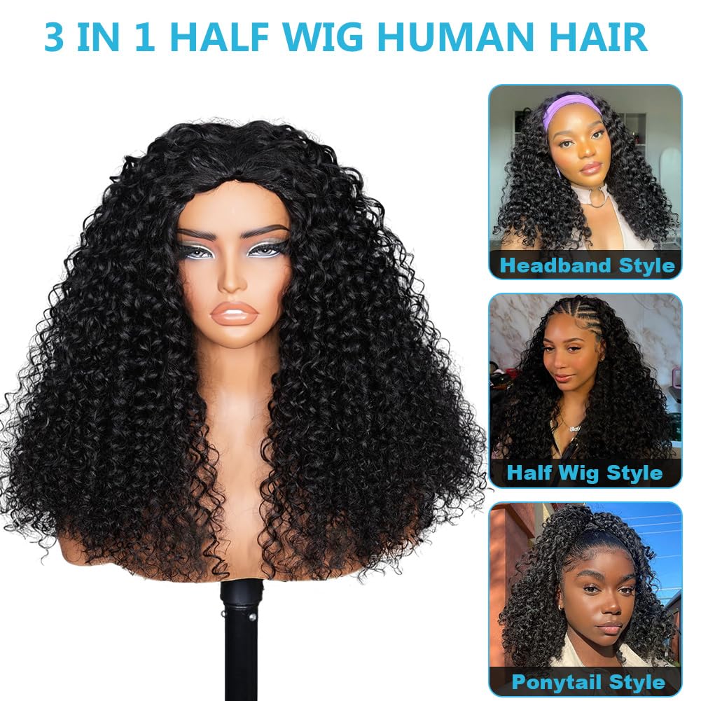 WaitLove Brazilian virgin hair half wig offers natural texture and versatile styling options.