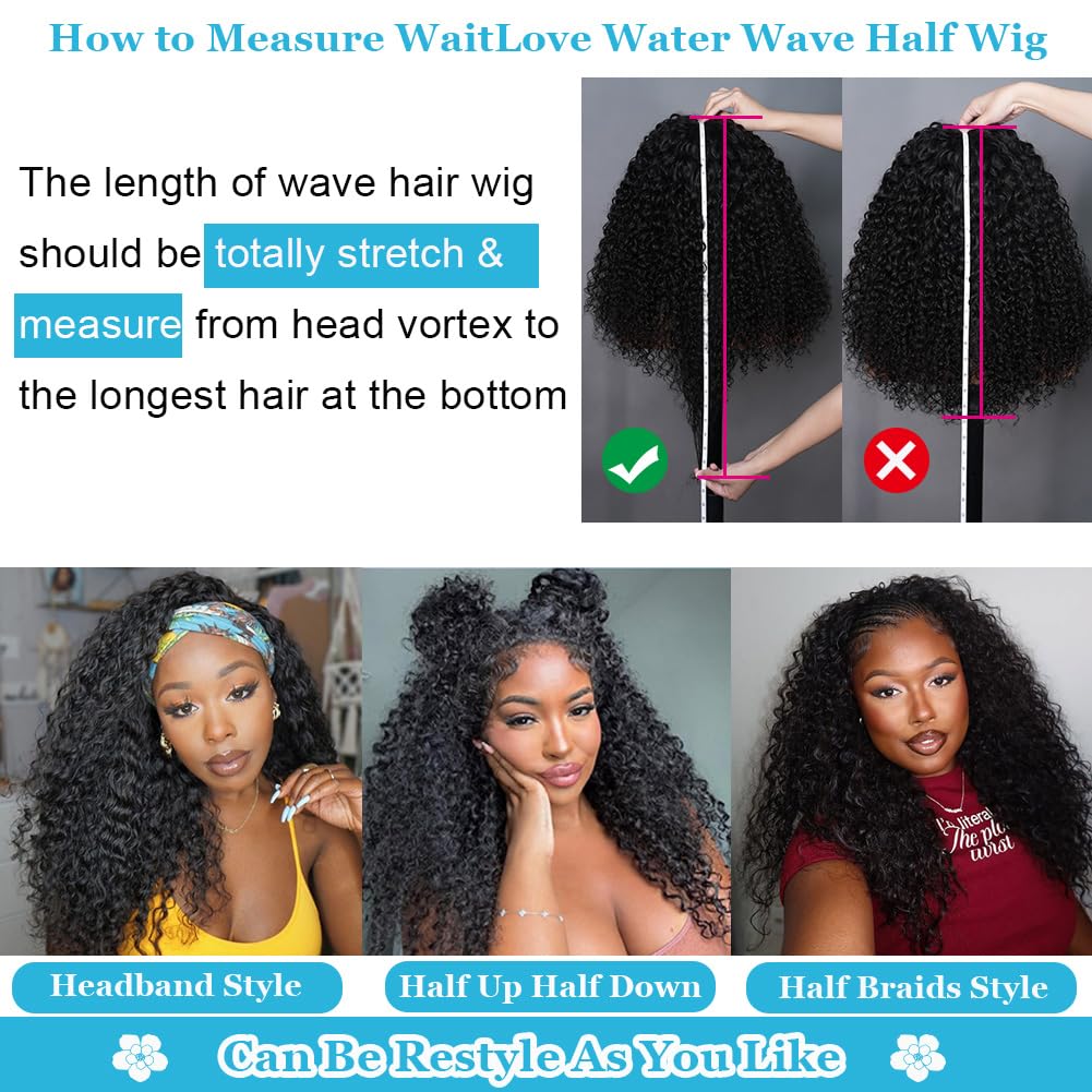 WaitLove glueless headband wig enables quick, secure wear without glue.