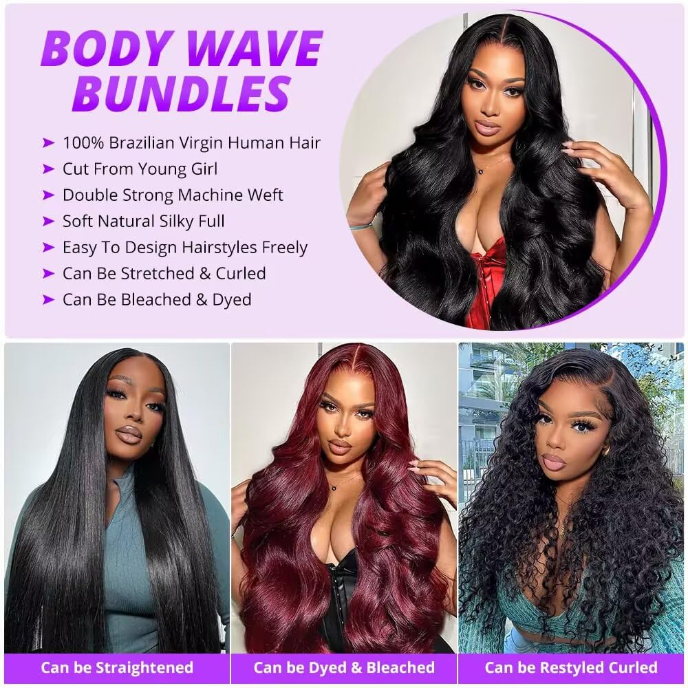WAITWO body wave bundles double weft close-up highlighting sturdy construction
