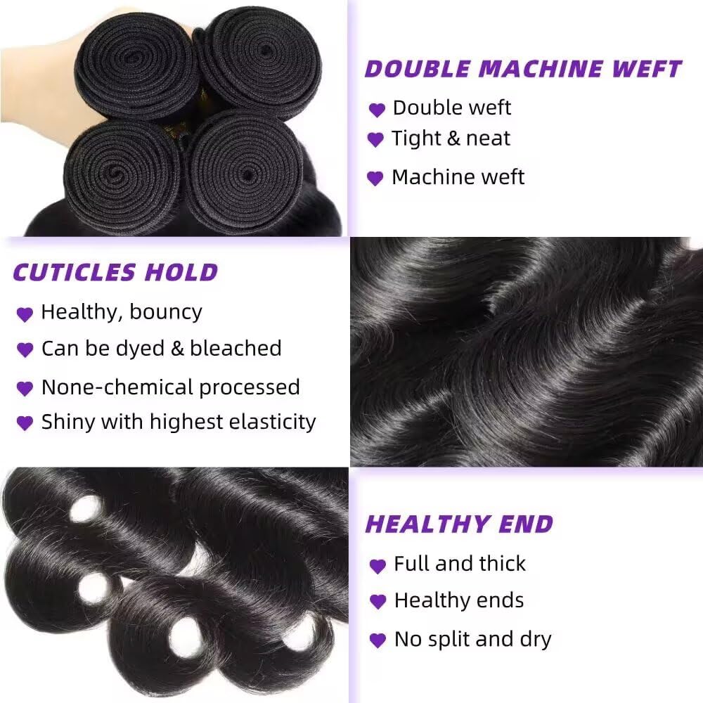 WAITWO Brazilian hair natural black color ready for dye and customization