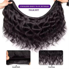 WAITWO body wave straightened-look demonstrates versatile styling options