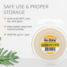 Walker Tape invisible bonding for lace systems and hair extensions.