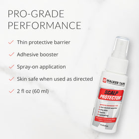 Walker Tape adhesion booster spray demonstrates improved hold for lace systems and extensions