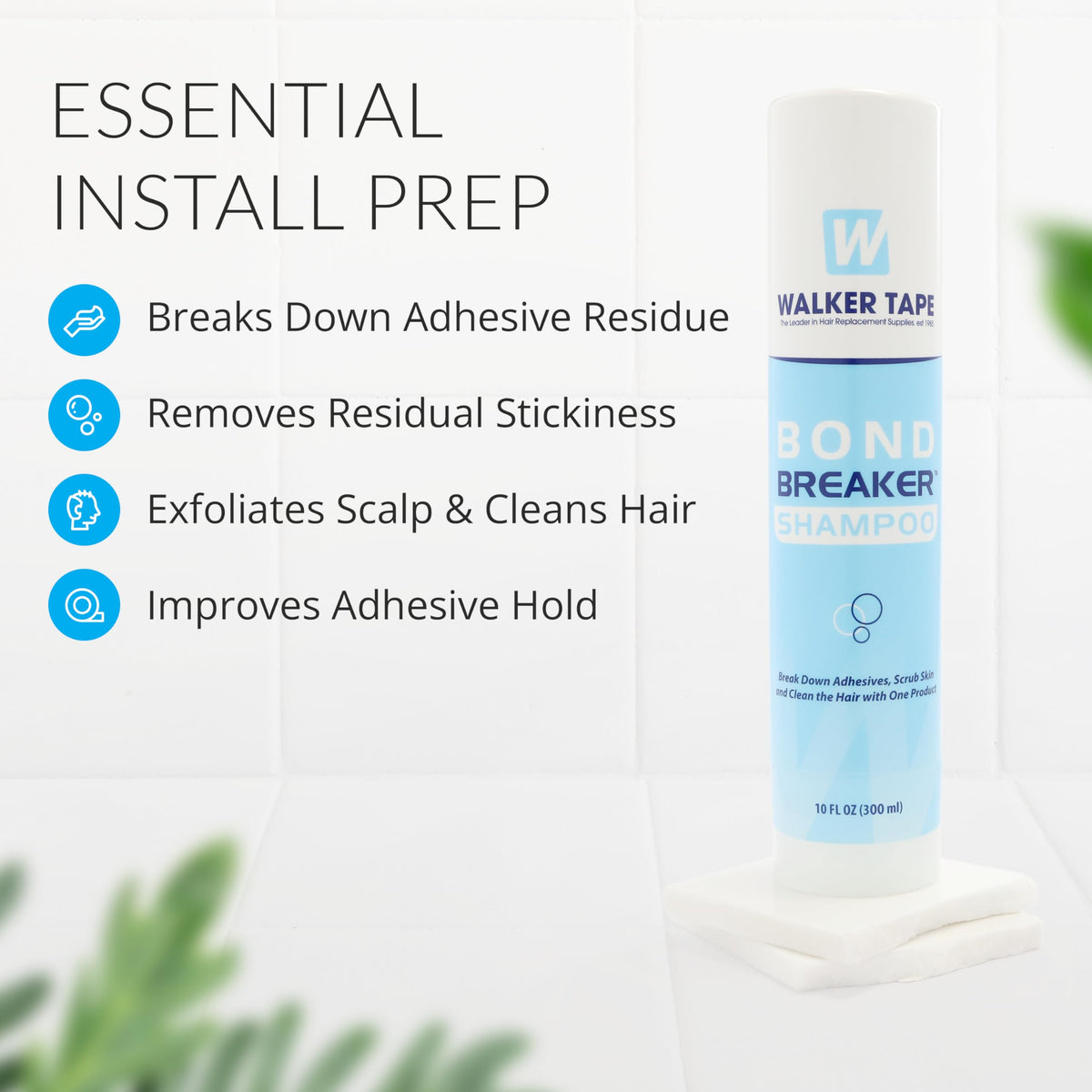 Close-up of lather from Walker Tape Bond Breaker Shampoo for cleaning