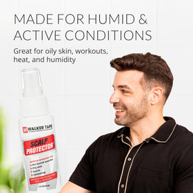 Walker Tape fast-even spray application for uniform scalp coverage before tape bonding