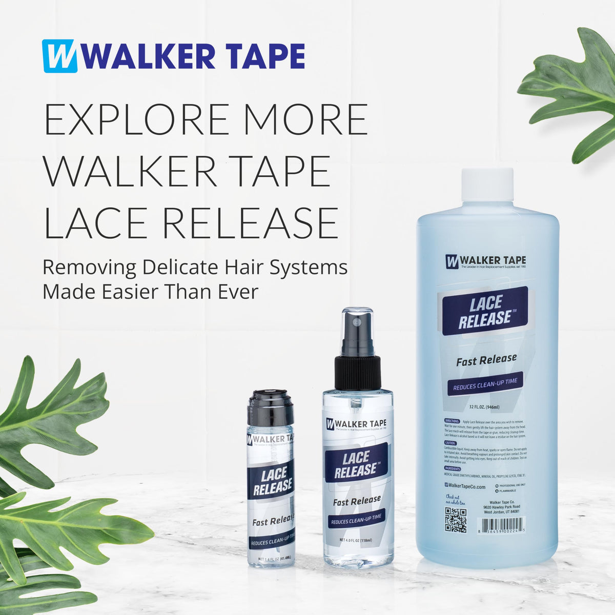 Walker Tape Lace Release Spray 4 oz bottle for on-the-go maintenance