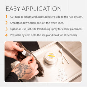 Walker Tape clear adhesive with printed liner enables clean, controlled application.