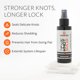 Walker Tape Top-Loc mesh system protector safeguards knot bases in lace wigs and toupees.