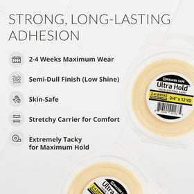 Walker Tape Ultra Hold roll on lace base provides flexible, comfortable wear.