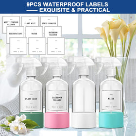 Walkinstin white labels keep cleaning formulas clearly labeled and organized