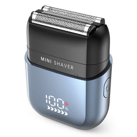 Walumen men's foil shaver front view highlights compact daily grooming