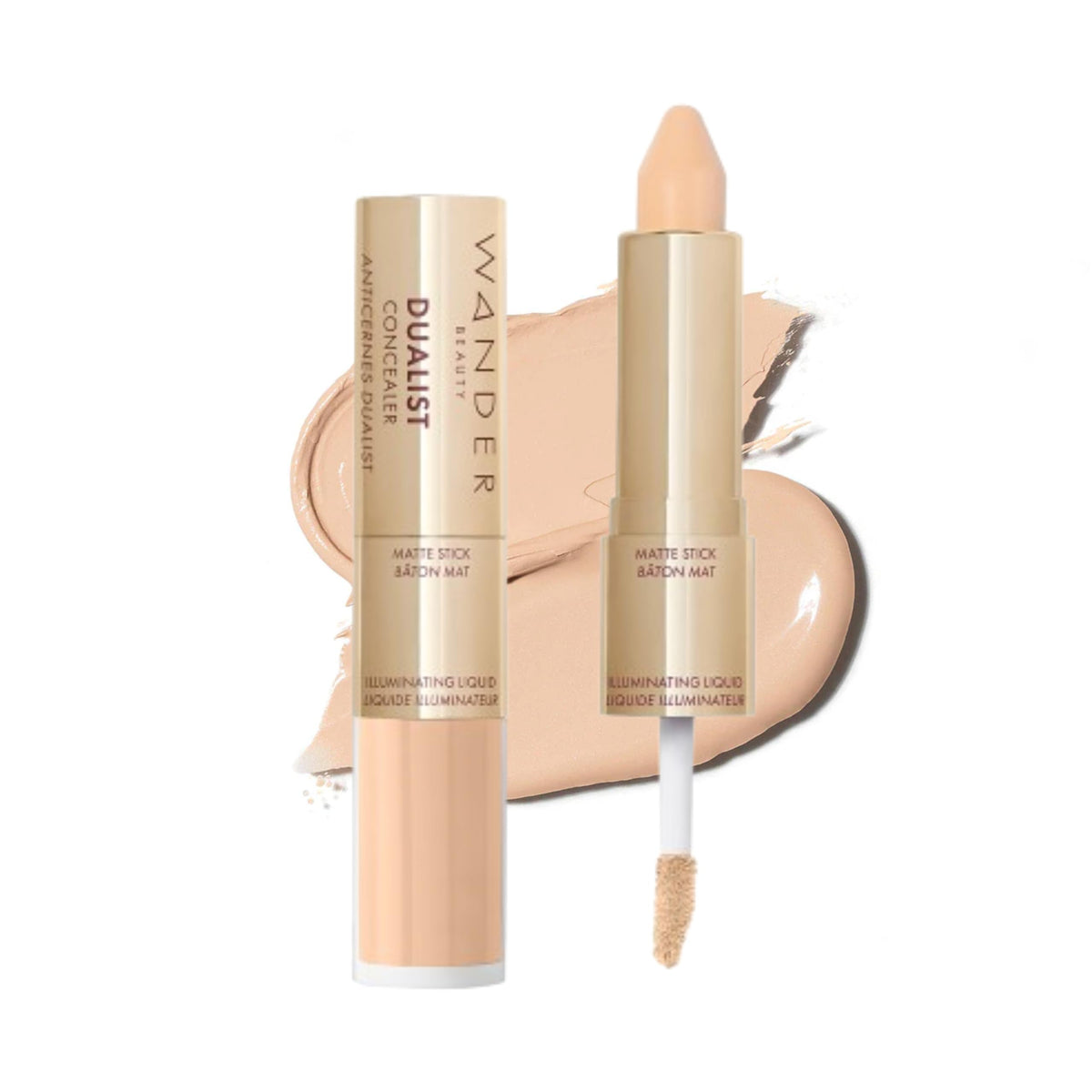 Wander Beauty Dualist matte stick applying smooth coverage to imperfections