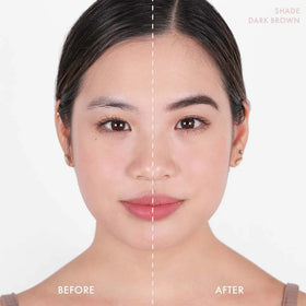 Wander Beauty Upgraded Brows before-after shows defined brows.