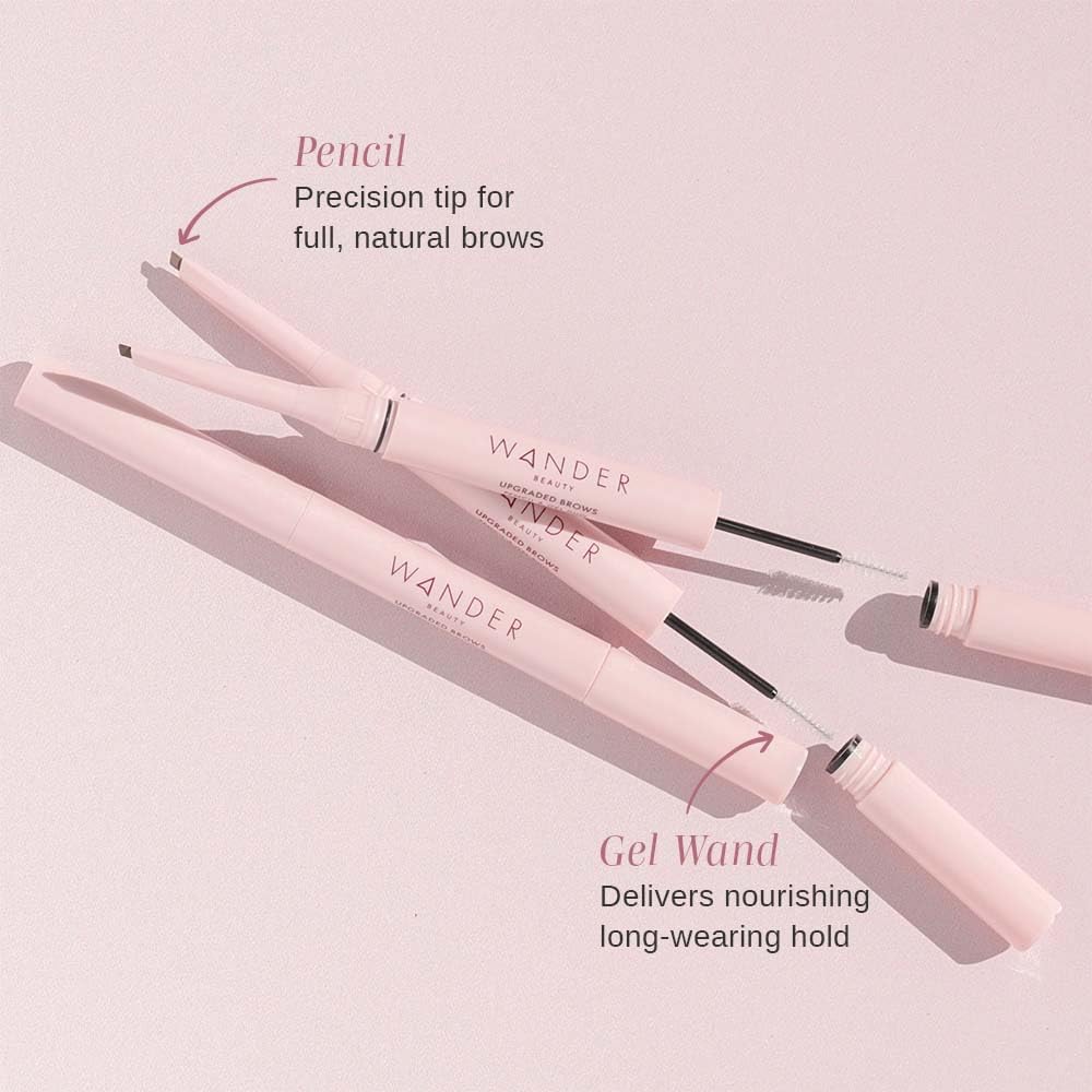 Wander Beauty Upgraded Brows clear gel holds brows in place.