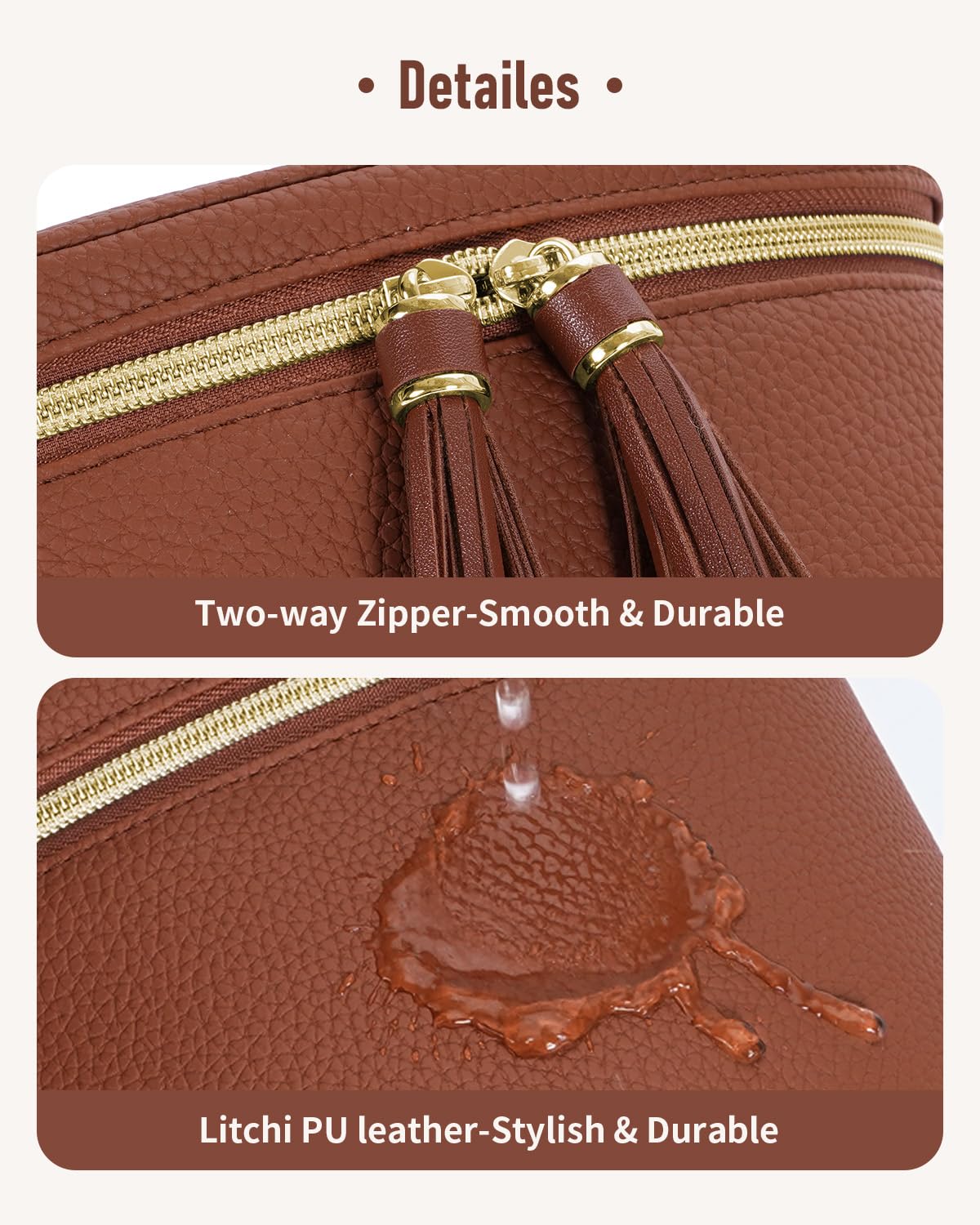 Wandering Nature brush loops under the lid secure tools, reducing movement during travel