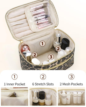 Wandering Nature brush compartment keeps makeup brushes organized and protected.