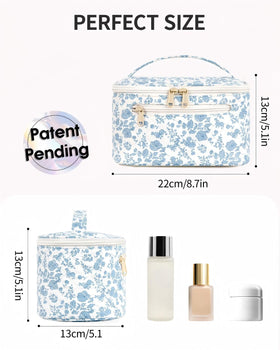 Wandering Nature travel case sized for toiletries and skincare on trips.