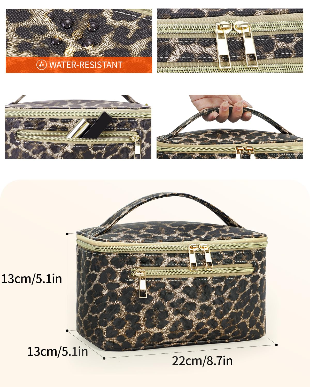Wandering Nature water-resistant exterior shields contents during travel.