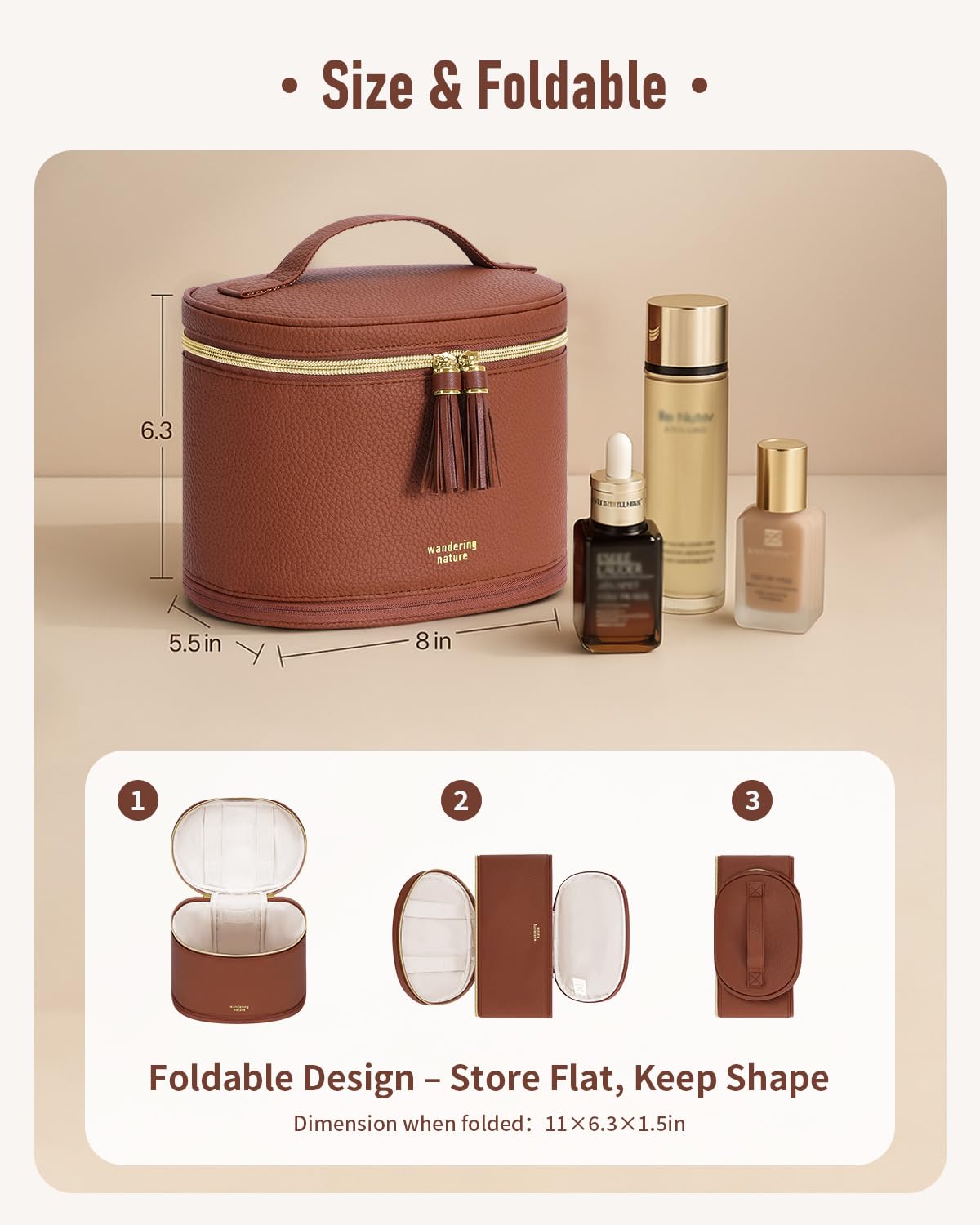 Wandering Nature water-resistant PU leather bag endures daily use with style