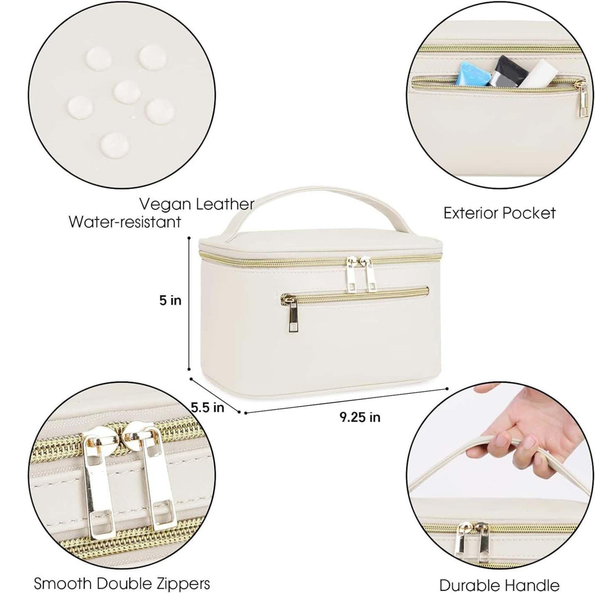 Wandering Nature vegan leather material close-up—soft, water-resistant feel.