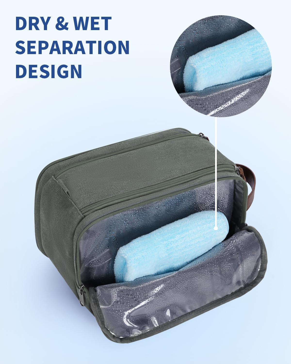 WANDF toiletry bag medium back view showcases compact storage for trips