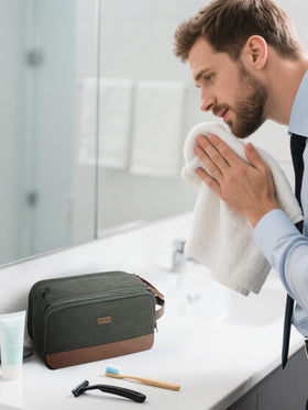 WANDF toiletry bag medium damp pocket separates wet items securely
