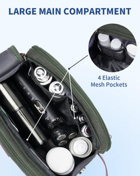 WANDF toiletry bag medium leather handle detail ideal for carry