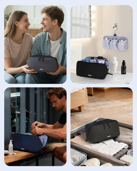 WANDF PU leather finish delivers a sleek, durable travel look.