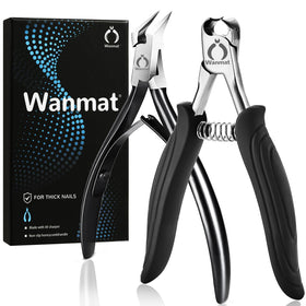 Wanmat podiatrist toenail clippers with curved blade for precise trimming.