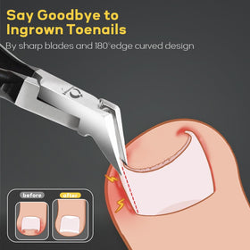 Wanmat spring-loaded toenail clipper eases cutting for seniors.