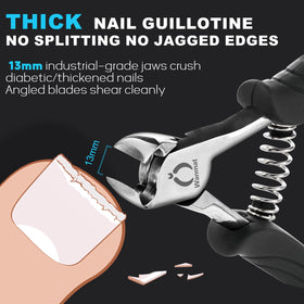 Wanmat toenail clippers with catcher prevent nail splashes.