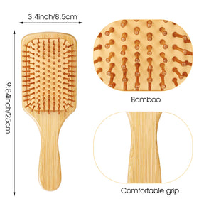 Wanmu bamboo-bristle ball-tips brush provides soothing scalp massage and reduced snag
