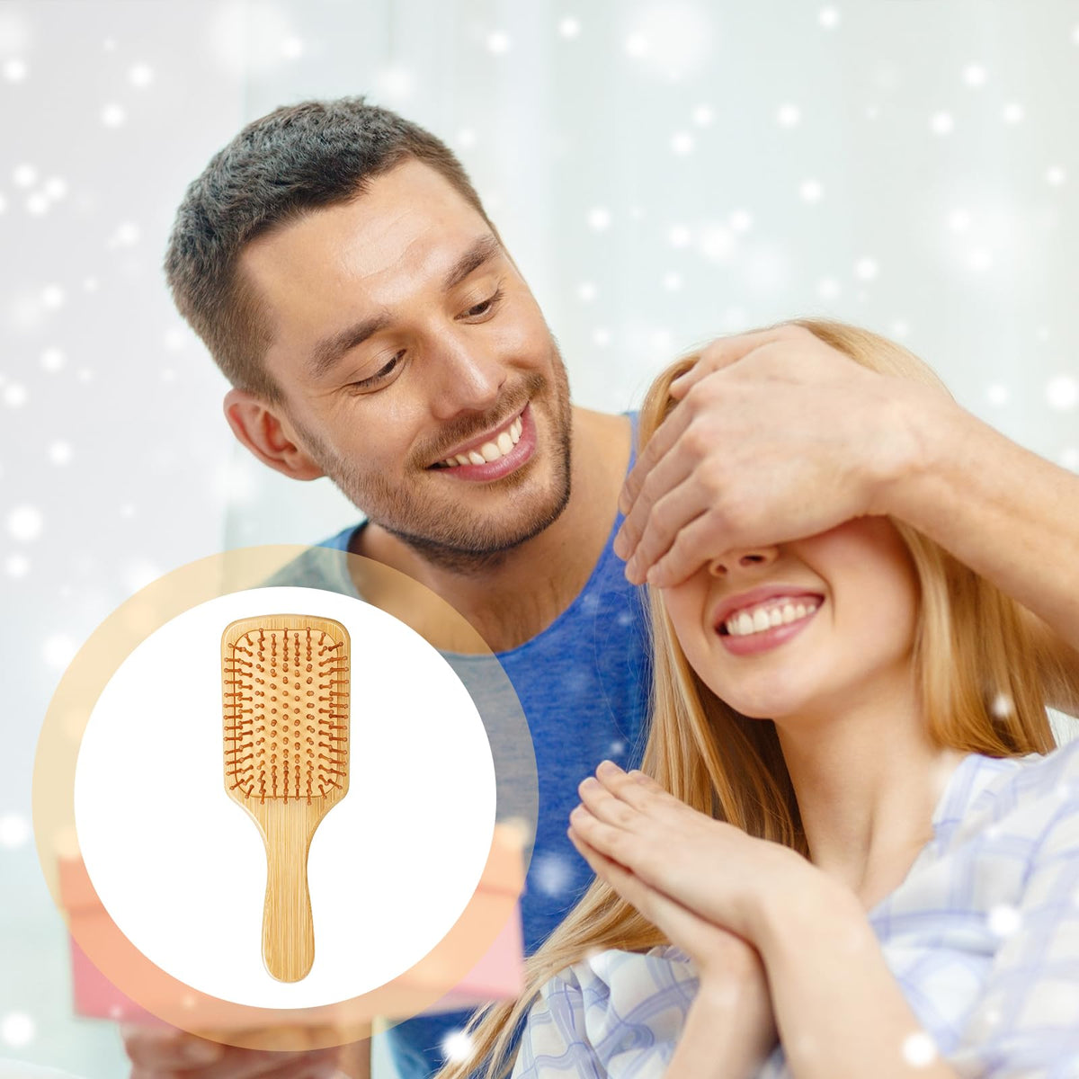 Wanmu scalp-massage bamboo brush stimulates circulation during brushing sessions