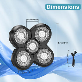 Wanocean 5D floating head shaver highlights contour tracking for a smoother shave.