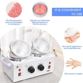 WAOYPGZ removable wax pot liner simplifies cleaning after sessions.