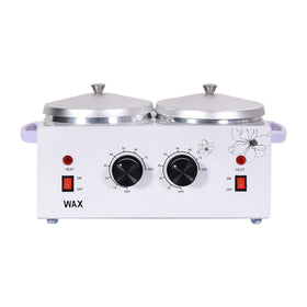 WAOYPGZ waxing kit double-pot front view for efficient wax melting.