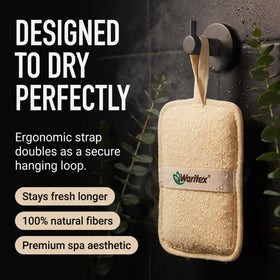 Waritex back-scrubbing rectangle design reaches wide areas.