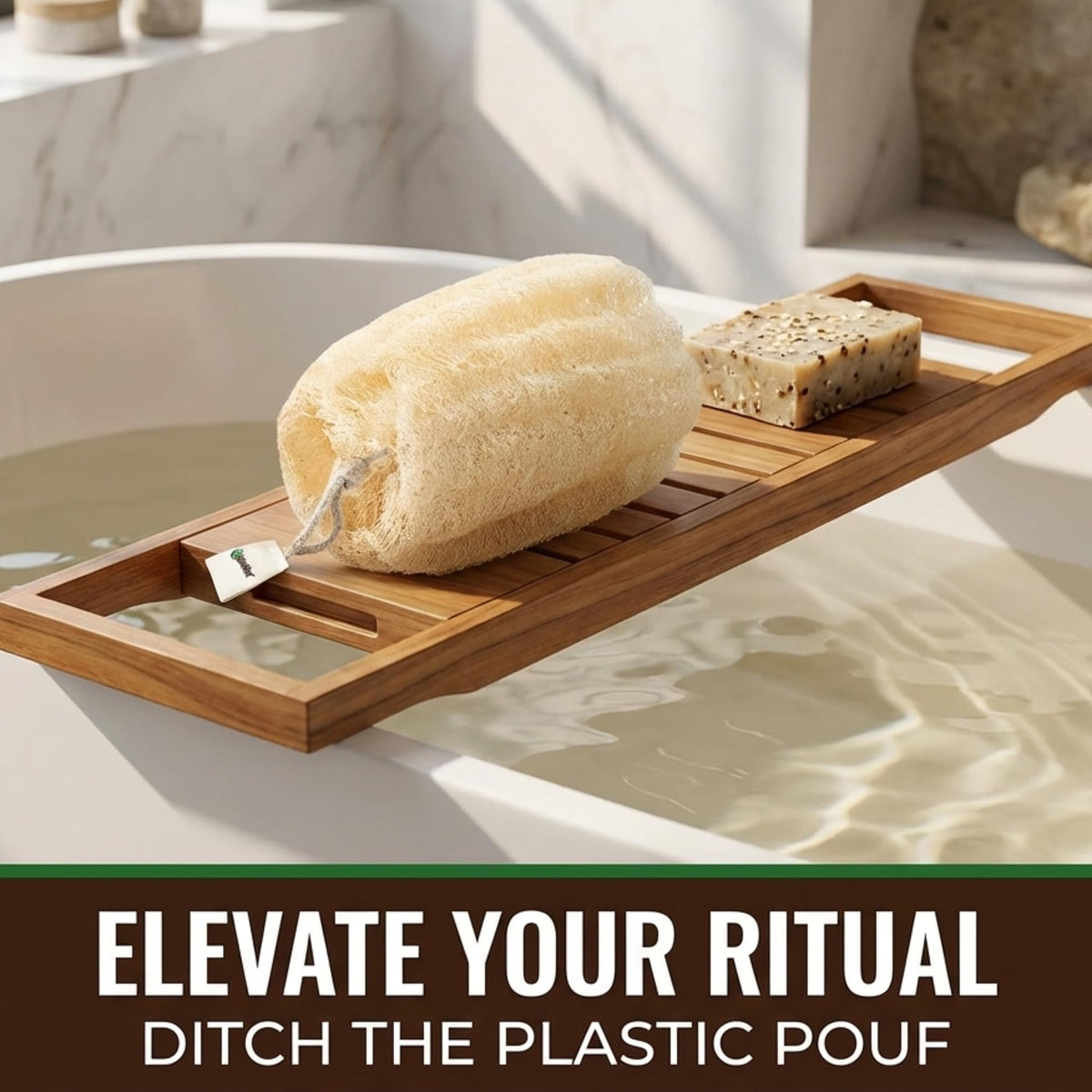 Waritex Egyptian loofah provides full-body texture and smoother skin.