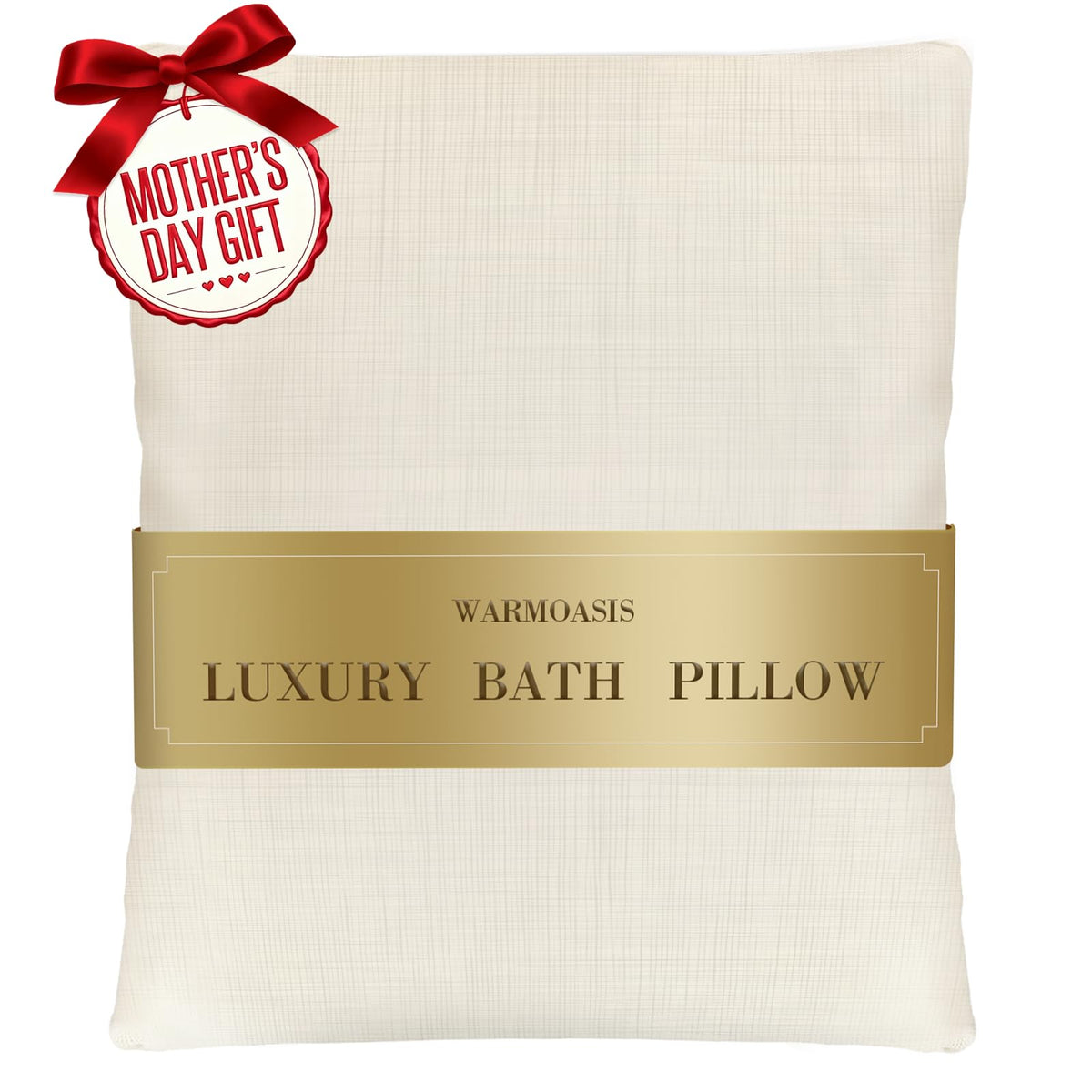 WARMOASIS luxury bathtub pillow with head support for a calm, supported soak