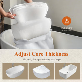 WARMOASIS luxury bathtub pillow quick-dry fabric dries fast after use.