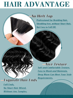 Wassai boho braids deep-wave hair for effortless updos
